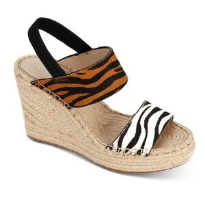 NWT Kenneth Cole Women's Animal Print Wedge espadrilles wedges